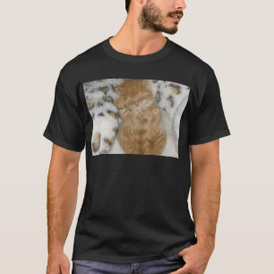 Super Cute Ginger Sleeping Kitten T-Shirt