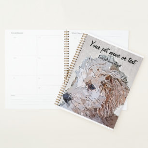 Super Cute Goldendoodle Puppy Dog Planner