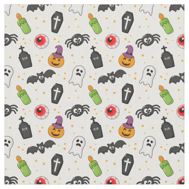 Super Cute Halloween Fabric (Close Up)
