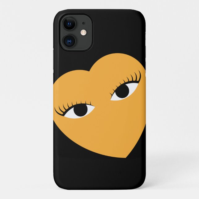 Super Cute Heart with Eyes Case-Mate iPhone Case (Back)