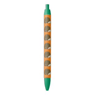 super cute hedgehog black ink pen