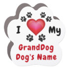 Super Cute I Love My GrandDog Magnet, Personalised