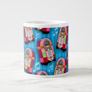 Super Cute Jukebox Time Fun Pattern Art Large Coffee Mug