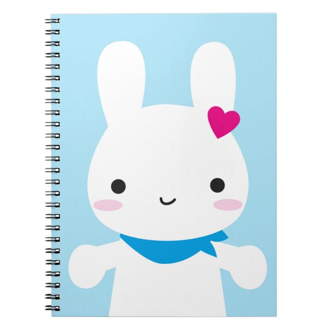 Super Cute Kawaii Bunny Notebook (Front)