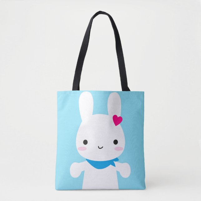 Super Cute Kawaii Bunny Tote Bag (Front)