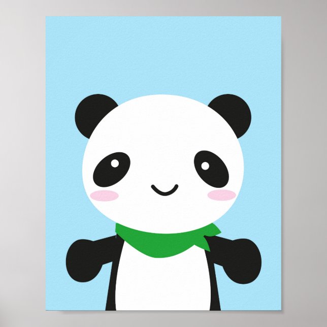 Super Cute Kawaii Panda Poster (Front)