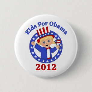 Super Cute Kids For Obama Tees and Gifts 6 Cm Round Badge