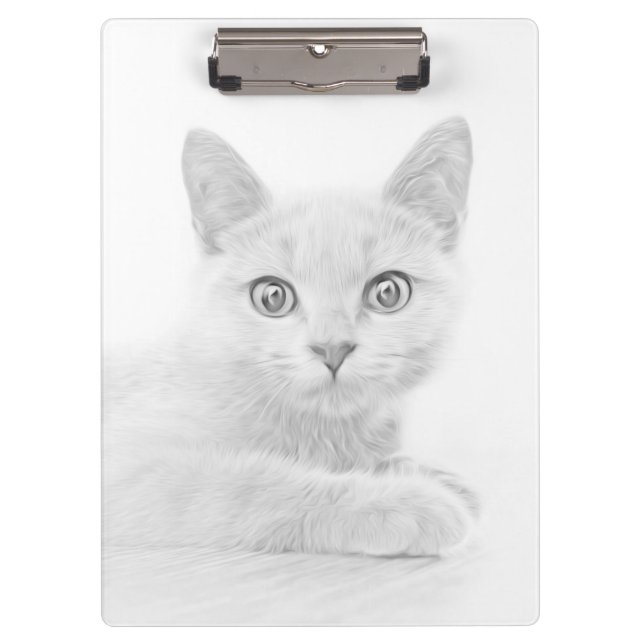 SUPER CUTE Kitten Cat Portrait Clipboard (Front)