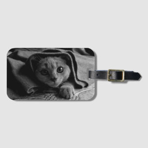 SUPER CUTE Kitten Portrait Luggage Tag