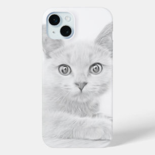 SUPER CUTE Kitten Portrait Photograph iPhone 15 Mini Case