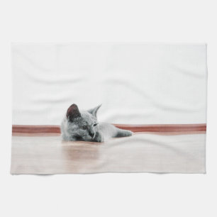SUPER CUTE Kitten Portrait Photograph Tea Towel