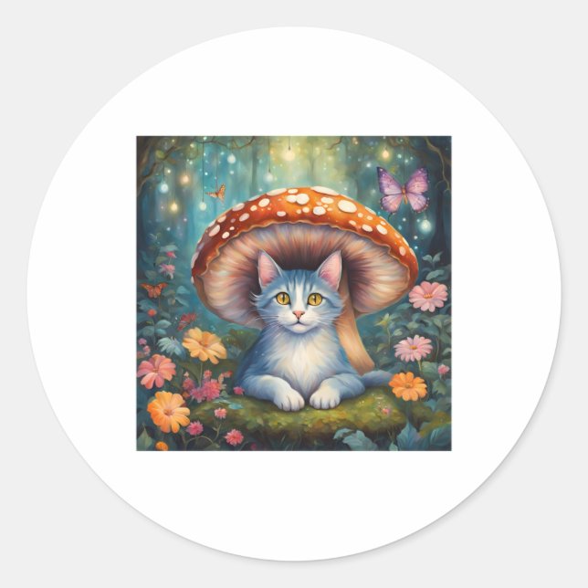 Super Cute Light Cat Sticker  (Front)