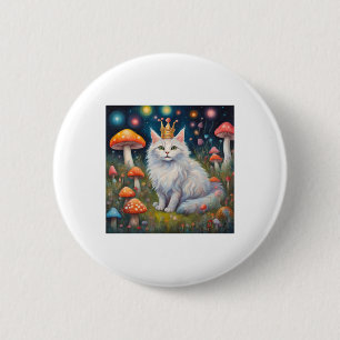 Super Cute Light Royal Cat Sticker 6 Cm Round Badge