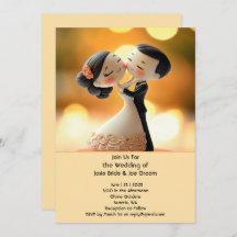 Super cute love wedding invitation