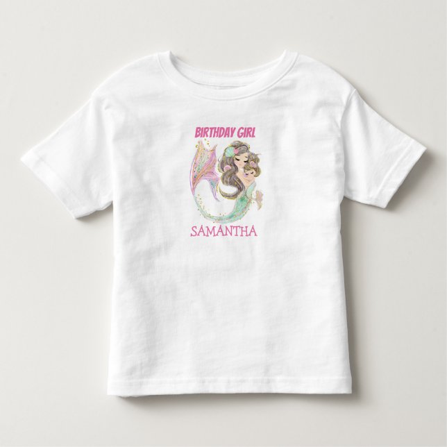Super Cute  Mermaid Toddler T-Shirt (Front)