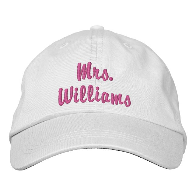 Super Cute Mrs. Embroidered Hat (Front)