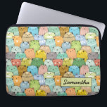 Super Cute Personalised Cat Laptop Sleeve<br><div class="desc">Cute Personalised Cat Laptop Sleeve - This adorable laptop sleeve with a multi coloured style cat crowd will be a sure fire hit with your cat loving friends. We have to let the cat out of the bag on this one because this personalised laptop sleeve is just an absolutely "puurrrfect"...</div>