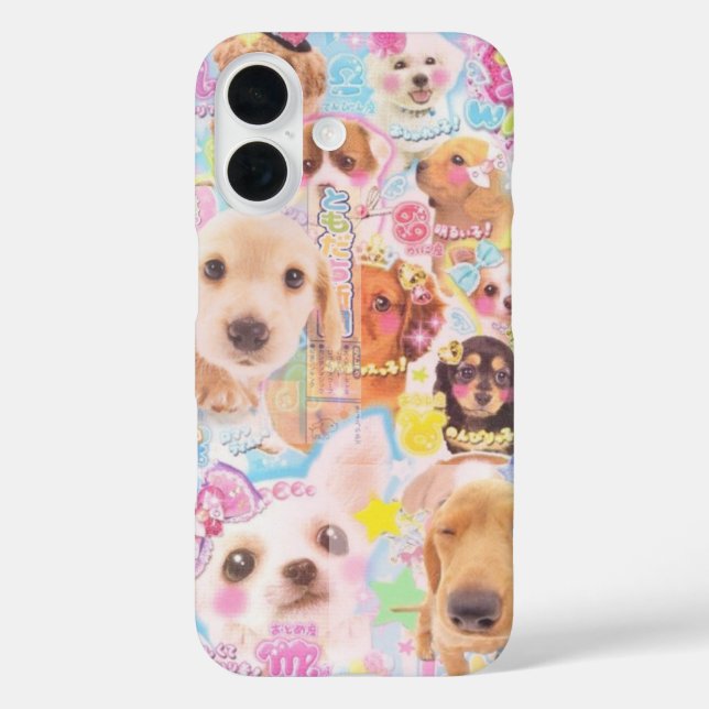 Super Cute Pink Puppy Phone Case 🌈☁️ (Back)