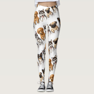 Super Cute Pockets Full of Puppies Leggings