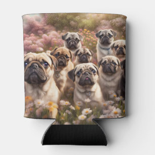 Super Cute Pug Dogs  Can Cooler