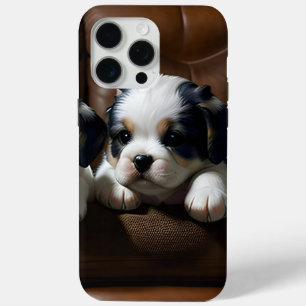 Super Cute Puppies on the Couch 1 iPhone 15 Pro Max Case