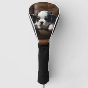 Super Cute Puppies on the Couch 1 Golf Head Cover