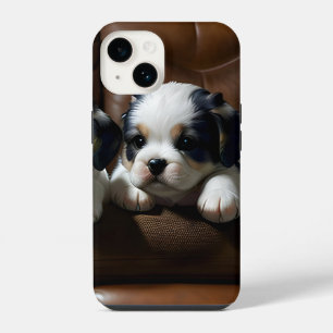 Super Cute Puppies on the Couch 1 iPhone 14 Case