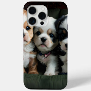Super Cute Puppies on the Couch 2 iPhone 15 Pro Max Case
