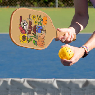 Super Cute Scarecrow Pickleball Paddle