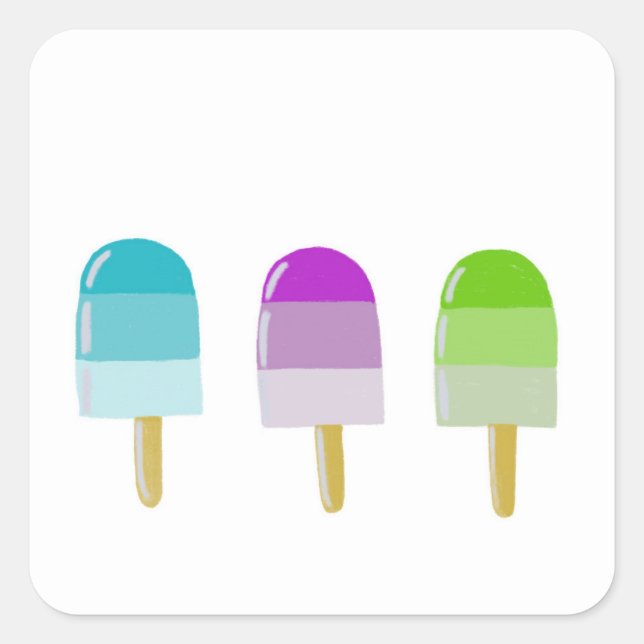 Super Cute Stickers With Popsicle 3 Design (Front)