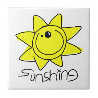 Super cute Sunshine Graphic on Tile