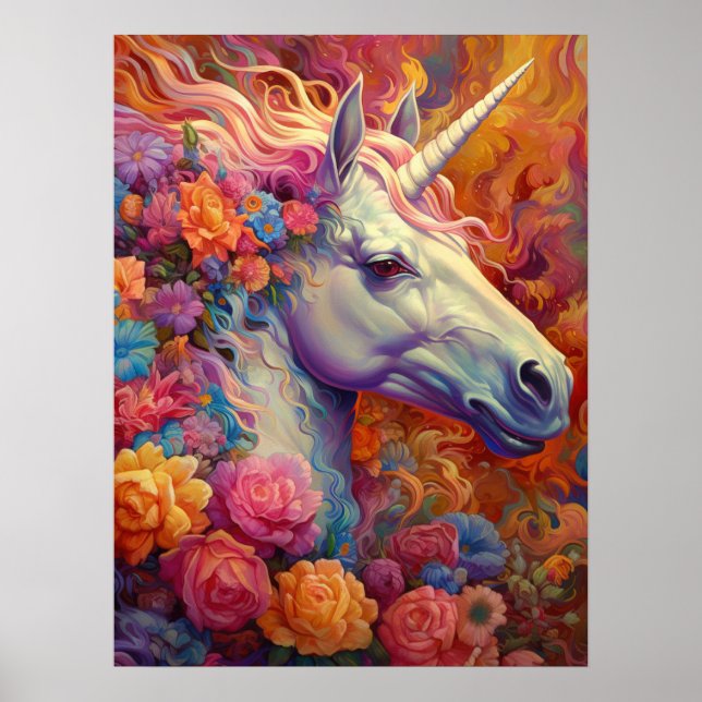super cute Unicorn party Poster (Front)