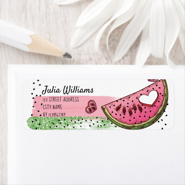 Super Cute Watermelon Return Address Label (Insitu)