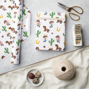 Super Cute Western Wrapping Paper