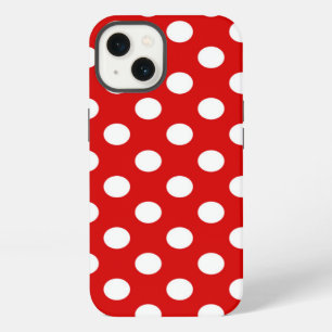 Super Cute White And Red Polka Dot Pattern iPhone 13 Case