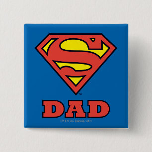 Super Dad 15 Cm Square Badge