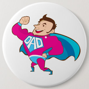 SUPER DAD 6 CM ROUND BADGE