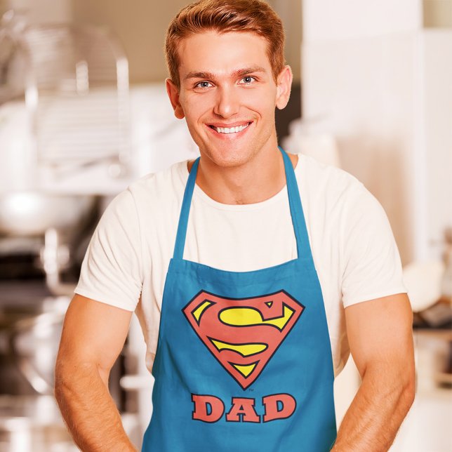 Super Dad Apron (Person wearing apron)