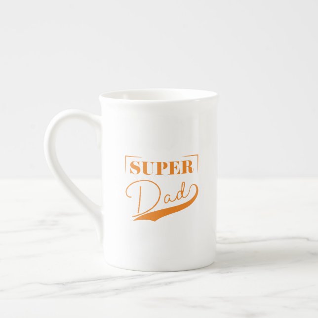 Super Dad Bone China Mug (Left)