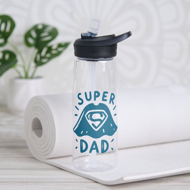 Super Dad Bottle, Birthday Gift for Men & Dads Water Bottle (Yoga)