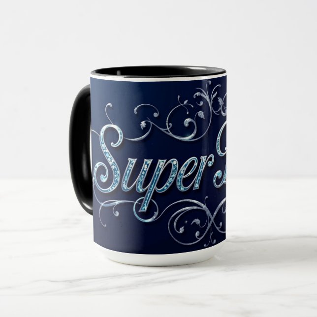 Super Dad Coffee Hero Blink Mug (Front Left)