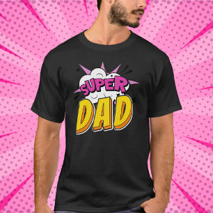 Super Dad Comic Book Birthday Party T-Shirt
