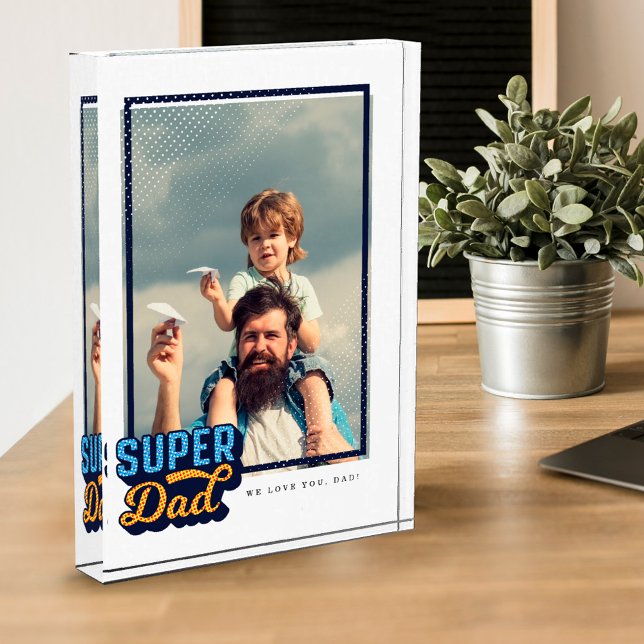 Super Dad Comic Book Photo Gift For Dad Keepsake (Creator Uploaded)