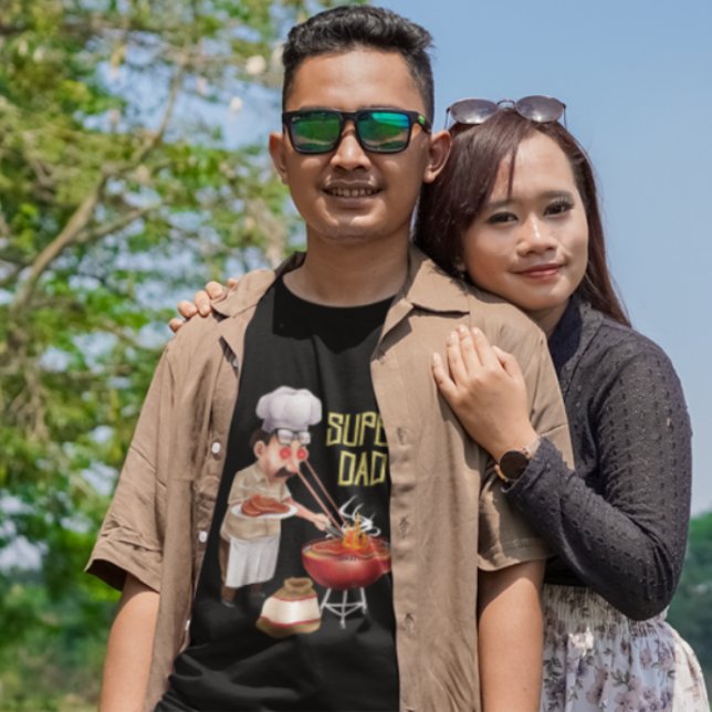 Super Dad Cookout Illustration | Funny Fathers Day T-Shirt (Creator Uploaded)