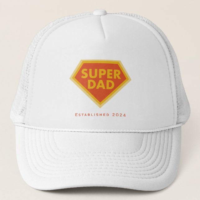 Super Dad custom year  Trucker Hat (Front)
