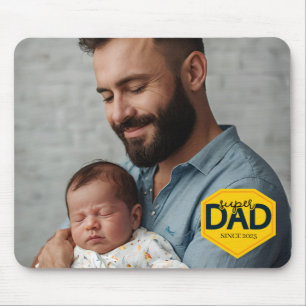 Super Dad Customised Photo with Baby Mouse Pad
