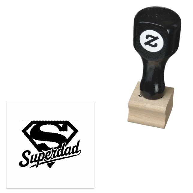 Super Dad Ever  Rubber Stamp (Stamped)