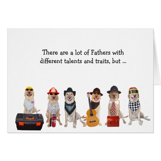 Super Dad Funny Lab/Dog Card