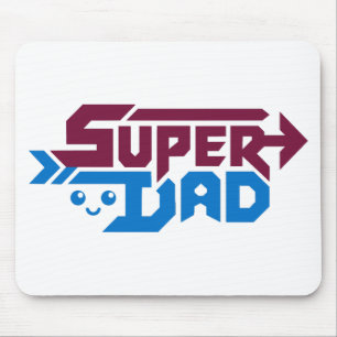 Super Dad Gamer Gift – Cute Retro Mouse Pad