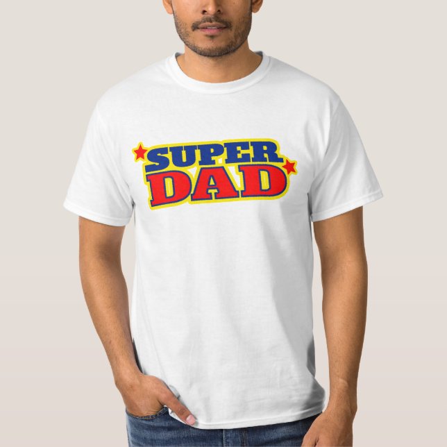 Super Dad graphic text slogan t-shirt (Front)